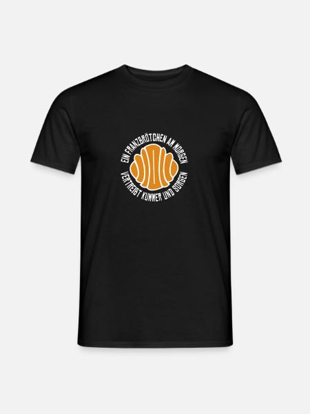 Franzbrötchen Hamburg Norddeutschland Norddeutsch - Männer T-Shirt - Schwarz