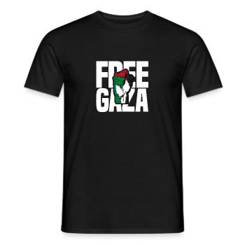 Free Gaza Free Palestine Liberté pour la Palestine - T-shirt homme - noir - Devant - AI Model Male 178 light (178cm)