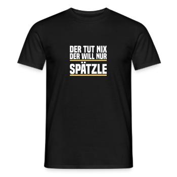 Der Tut Nix Spätzle Schwäbisch Schwoba Schwaben - Männer T-Shirt - Schwarz - Vorne - AI Model Male 178 light (178cm)