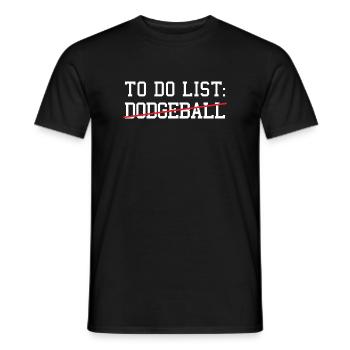 Liste des choses à faire dans le sport Ballon chasseur - T-shirt homme - noir - Devant - AI Model Male 178 light (178cm)