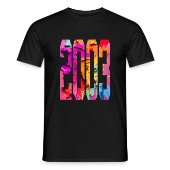 BUNT 23RD BIRTHDAY 2003 - Men's T-Shirt - black - Front - AI Model Male 178 light (178cm)