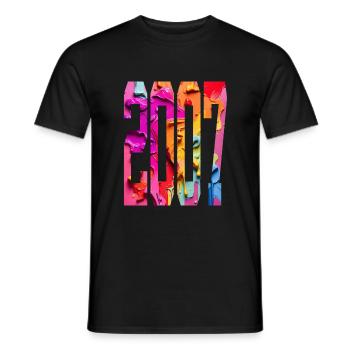 BUNT 19TH BIRTHDAY 2007 - Men's T-Shirt - black - Front - AI Model Male 178 light (178cm)