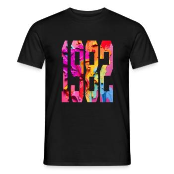 BUNT 44TH BIRTHDAY 1982 - Men's T-Shirt - black - Front - AI Model Male 178 light (178cm)