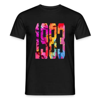 BUNT 43RD BIRTHDAY 1983 - Men's T-Shirt - black - Front - AI Model Male 178 light (178cm)