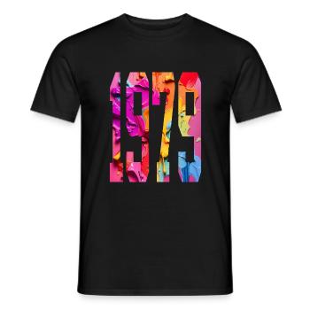 BUNT 47TH BIRTHDAY 1979 - Men's T-Shirt - black - Front - AI Model Male 178 light (178cm)