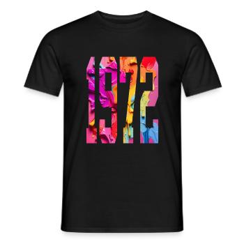 BUNT 54TH BIRTHDAY 1972 - Men's T-Shirt - black - Front - AI Model Male 178 light (178cm)