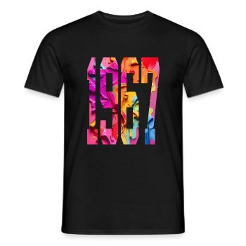 BUNT 59TH BIRTHDAY 1967 - Men's T-Shirt - black - Front - AI Model Male 178 light (178cm)