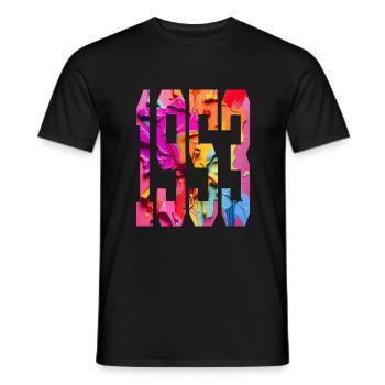 BUNT 73RD BIRTHDAY 1953 - Men's T-Shirt - black - Front - AI Model Male 178 light (178cm)