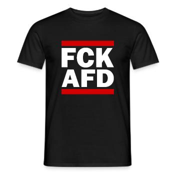 Fck afd - Männer T-Shirt - Schwarz - Vorne - AI Model Male 178 light (178cm)
