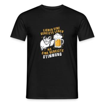 Gereizte Leber Bier für Bierliebhaber - Männer T-Shirt - Schwarz - Vorne - AI Model Male 178 light (178cm)