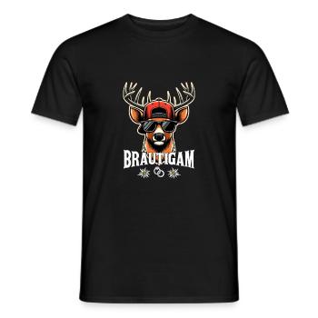 Bräutigam Hirsch Junggesellenabschied JGA Party - Männer T-Shirt - Schwarz - Vorne - AI Model Male 178 light (178cm)
