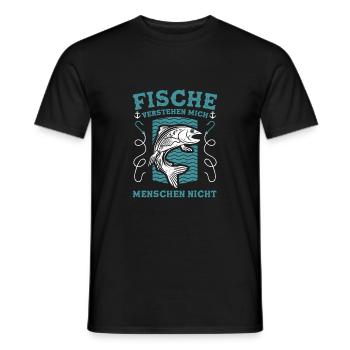 Fische Verstehen Mich Menschen Nicht - Männer T-Shirt - Schwarz - Vorne - AI Model Male 178 light (178cm)