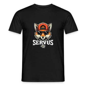 Servus Fuchs Bayer Bier Party Fuchs - Männer T-Shirt - Schwarz - Vorne - AI Model Male 178 light (178cm)