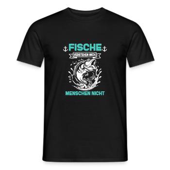 Fische Verstehen Mich Menschen Nicht - Männer T-Shirt - Schwarz - Vorne - AI Model Male 178 light (178cm)