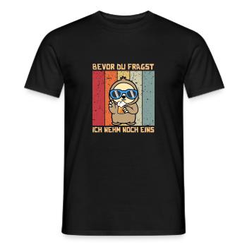 Bevor Du Fragst Ich Nehm Noch Eins Bier Faultier - Männer T-Shirt - Schwarz - Vorne - AI Model Male 178 light (178cm)