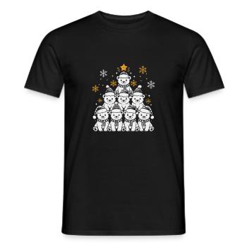 Weihnachtsbaum Eisbär - Männer T-Shirt - Schwarz - Vorne - AI Model Male 178 light (178cm)