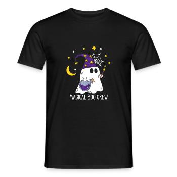 Magischer Zauberer Geist Halloween Boo Crew - Männer T-Shirt - Schwarz - Vorne - AI Model Male 178 light (178cm)