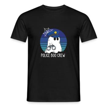 Polizei Boo Crew Geister Polizei - Männer T-Shirt - Schwarz - Vorne - AI Model Male 178 light (178cm)