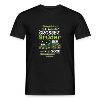 Ich Werde Großer Bruder 2025 Traktor - Männer T-Shirt - Schwarz - Vorne - AI Model Male 178 light (178cm)