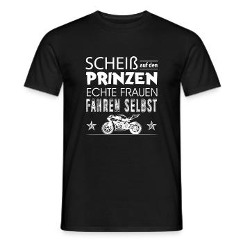 Motorrad-Shirt-Prinz - Männer T-Shirt - Schwarz - Vorne - AI Model Male 178 light (178cm)