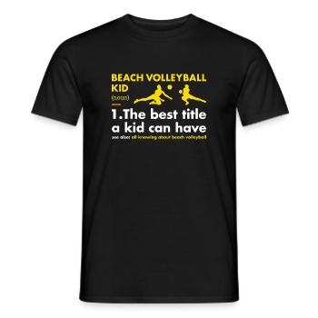Sport Kid Définition Volleyball de plage - T-shirt homme - noir - Devant - AI Model Male 178 light (178cm)