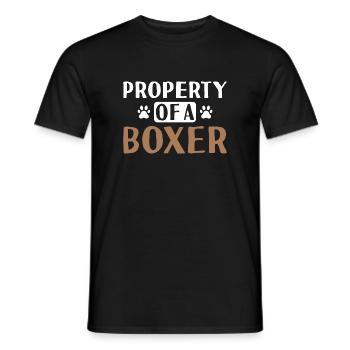 Property Of A Boxer - Men's T-Shirt - black - Front - AI Model Male 178 light (178cm)