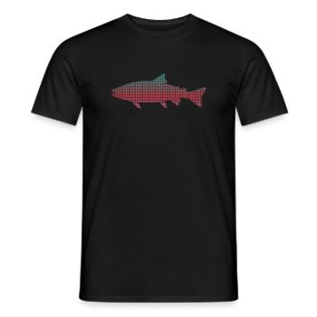 Pêche à la truite Pêcheur pixelisé Truite - T-shirt homme - noir - Devant - AI Model Male 178 light (178cm)