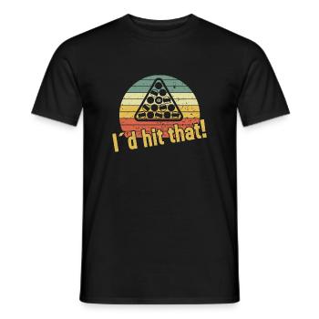 J’aurais frappé ça / Billard Snooker - T-shirt homme - noir - Devant - AI Model Male 178 light (178cm)