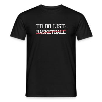 Sport To Do List Basketball - Men's T-Shirt - black - Front - AI Model Male 178 light (178cm)