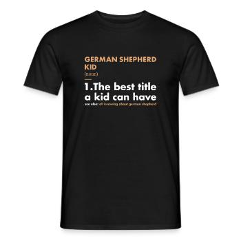 Berger allemand Kid Définition - T-shirt homme - noir - Devant - AI Model Male 178 light (178cm)