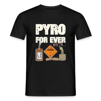Pyro For Ever F4 - Männer T-Shirt - Schwarz - Vorne - AI Model Male 178 light (178cm)