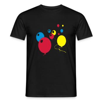 Lüftballons - Männer T-Shirt - Schwarz - Vorne - AI Model Male 178 light (178cm)