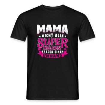 MAMA - IKKE ALLE HEROES SLITASJE CAPE SUPER - T-skjorte herre - svart - Foran - AI Model Male 178 light (178cm)