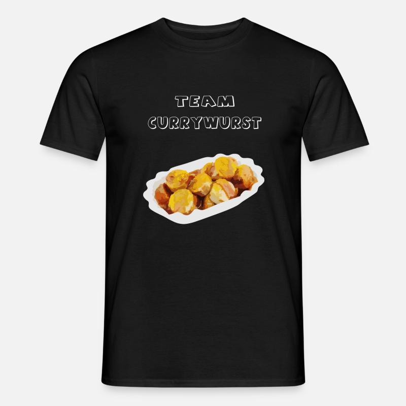 Team Currywurst - Männer T-Shirt - Schwarz