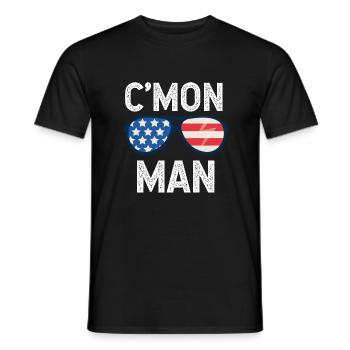 Komm schon Mann T-Shirt - Männer T-Shirt - Schwarz - Vorne - AI Model Male 178 light (178cm)