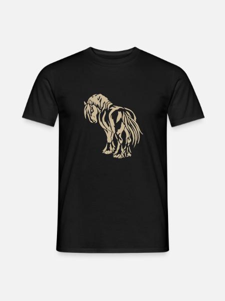 Funny Shire Horse Cold Blood Horse Gift Tribal - Men's T-Shirt - black