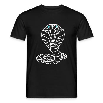 Snake Geometric Line - Men's T-Shirt - black - Front - AI Model Male 178 light (178cm)