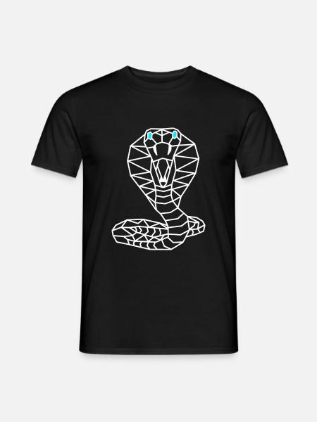 Snake Geometric Line - Men's T-Shirt - black