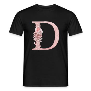 Buchstabe D - Männer T-Shirt - Schwarz - Vorne - AI Model Male 178 light (178cm)