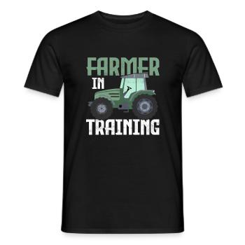 Farmer in Training Animal Farming Farm Cattle - Männer T-Shirt - Schwarz - Vorne - AI Model Male 178 light (178cm)