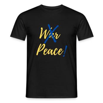 Arrêtez la guerre, faites la paix en Ukraine - T-shirt homme - noir - Devant - AI Model Male 178 light (178cm)