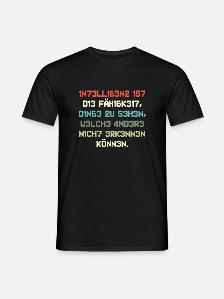 intelligenz2 - Männer T-Shirt - Schwarz