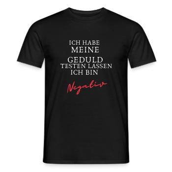 Negativ - Männer T-Shirt - Schwarz - Vorne - AI Model Male 178 light (178cm)