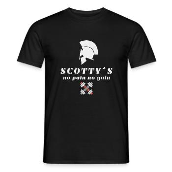 Scotty's Sport & Fashion - Men's T-Shirt - black - Front - AI Model Male 178 light (178cm)