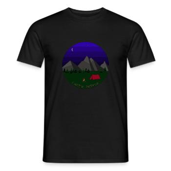 Je déteste les gens qui campent - T-shirt homme - noir - Devant - AI Model Male 178 light (178cm)