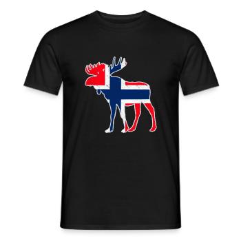 Norwegen Elch - Männer T-Shirt - Schwarz - Vorne - AI Model Male 178 light (178cm)