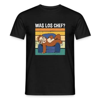 Was Los Chef? Süßes Faultier - Männer T-Shirt - Schwarz - Vorne - AI Model Male 178 light (178cm)