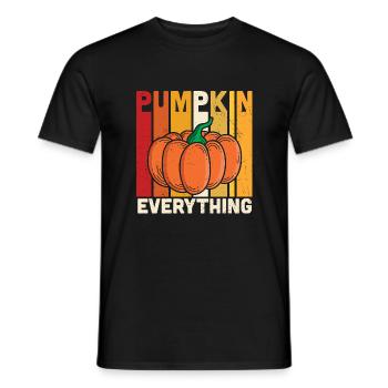 pumpkin everything - Funny Turkey - T-shirt homme - noir - Devant - AI Model Male 178 light (178cm)