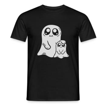 Papa Child Ghost Comic - T-shirt homme - noir - Devant - AI Model Male 178 light (178cm)