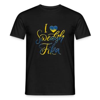 Suède Suède Viking Norden Scandinavie fika - T-shirt homme - noir - Devant - AI Model Male 178 light (178cm)
